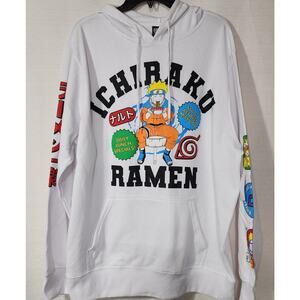 Naruto '' Daily lunch special'' white graphic hoodie men size XL